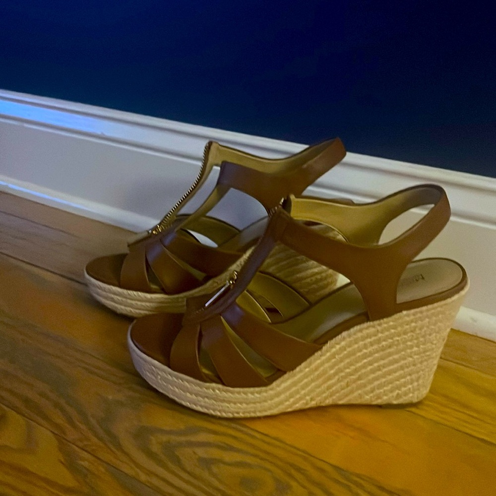 Michael Kors wedge sandel.   Size 9.   Never worn.